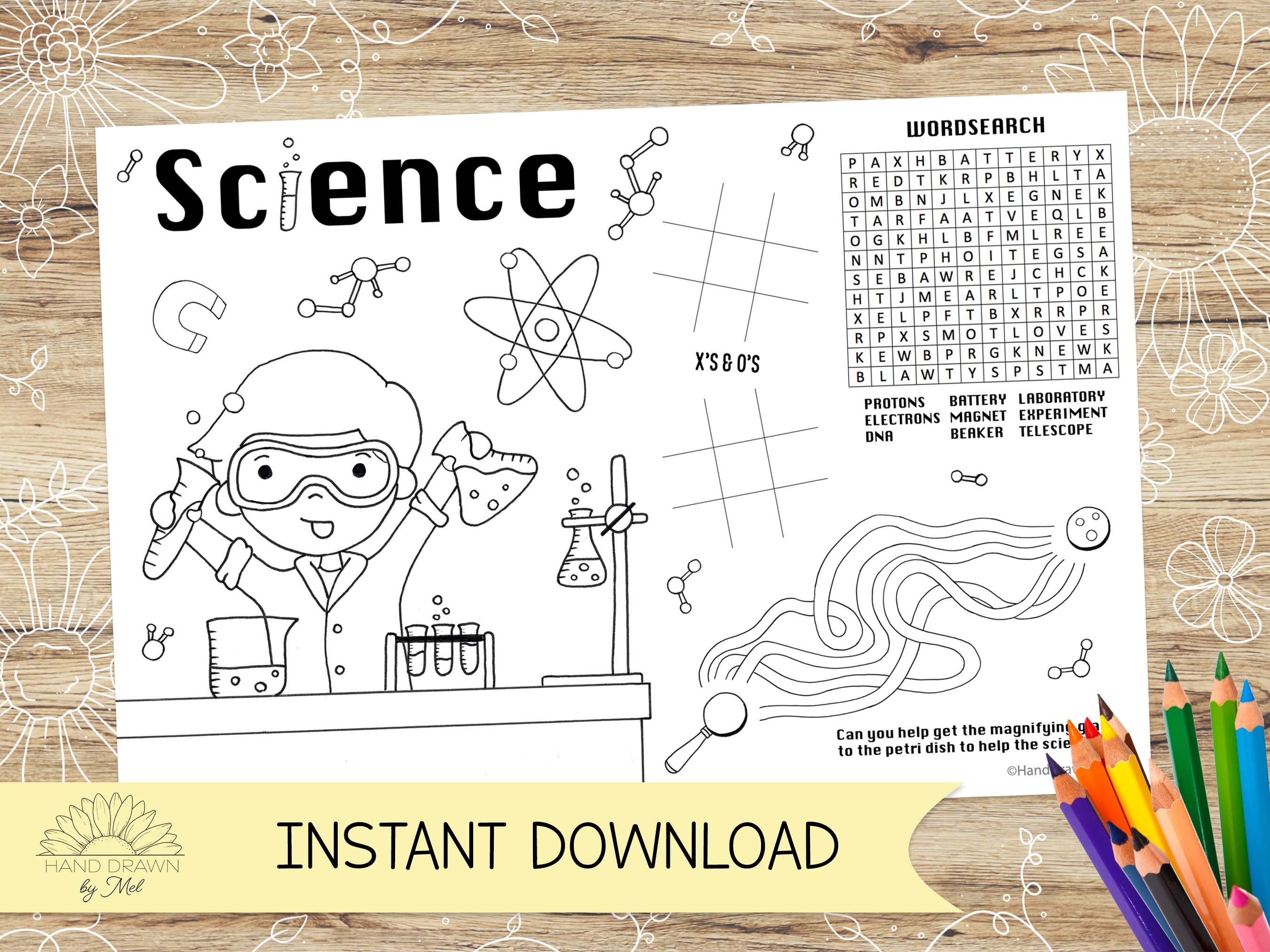Science Experiment Coloring Page