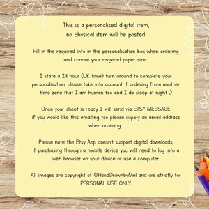 Personalised Afternoon Tea Activity and Colouring Sheet/placemat ...