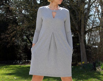 Dress Alix PDF sewing pattern size 34-52 (German), files A4 and A0