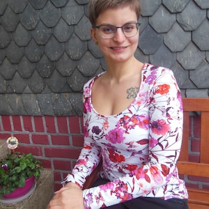 Shirt Petite LONA PDF pattern (in German), size 34-50, A4, A0, instructions