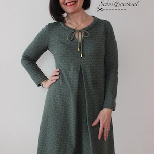 Dress Petite Alix, PDF sewing pattern for petite women (german), sizes 34-42. A4 and A0.