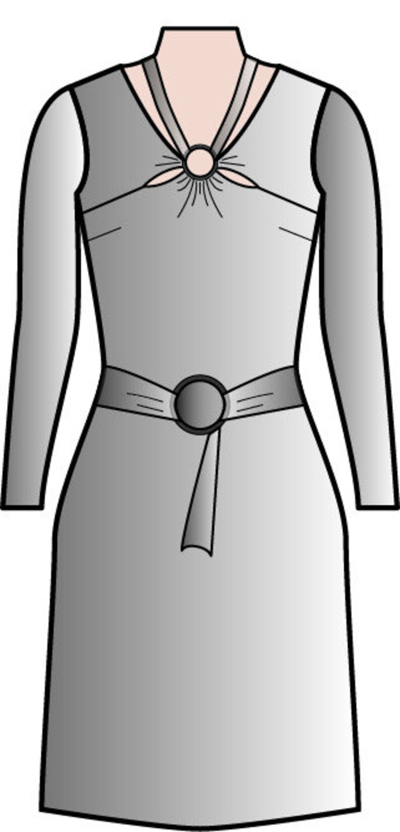 Shirt/dress PETITE LISBOA PDF pattern in german, size 34-48, A4, A0, instructions image 2