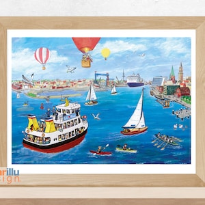 Kiel Hafeneinfahrt, Poster DIN A3
