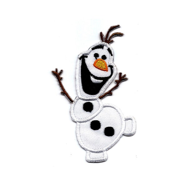 2X3.25" Olaf snowman IRON ON Sew / On PATCH  diy costume clothes bag hat applique  Disney World Frozen Movie Anna Elsa Summer Time