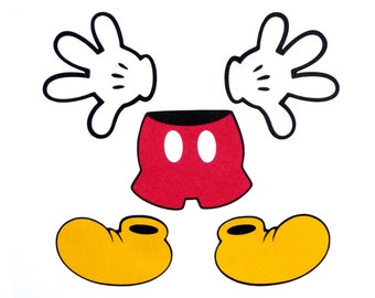 Mickey Mouse body parts for state room Disney cruise door | Etsy