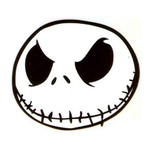 Può includere: Disegno in bianco e nero del volto di Jack Skellington dal film L'incubo prima di Natale.