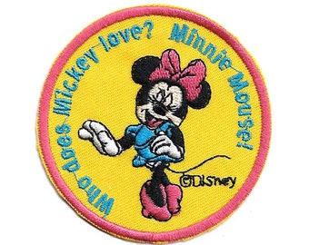 2.5X3" Minnie Mouse glitter bow IRON ON TRANSFER Decor Heat Vinyl Disney girls 