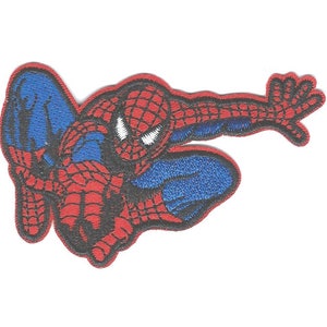 4X2.5" Spider-man Embroidered IRON On PATCH / No Sew hat bag Patch super hero Applique Badge