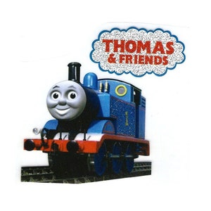 3X3 "Thomas choo choo ZUG IRON On TRANSFER Decor Heat Vinyl einfach diy Eisenbahn blaue Dampflok choo choo