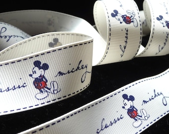 1 inch Classic Mickey Mouse Ripsband Disney Füße in Luft DIY Schleife Haarspange Geschenk Schleife Dekoration - 1 Yard