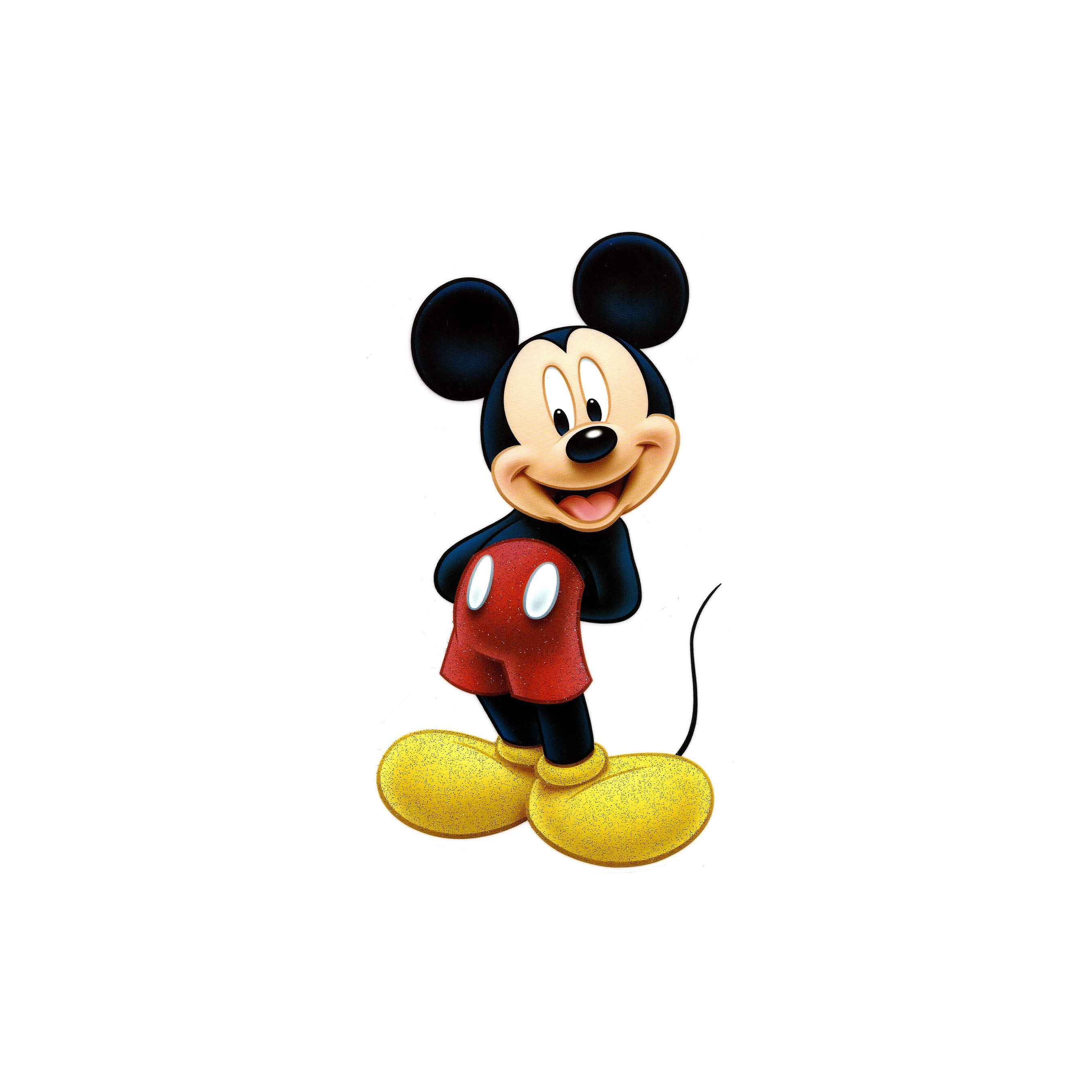 4X7.5 Mickey Mouse large glitter IRON On TRANSFER Decor Etsy