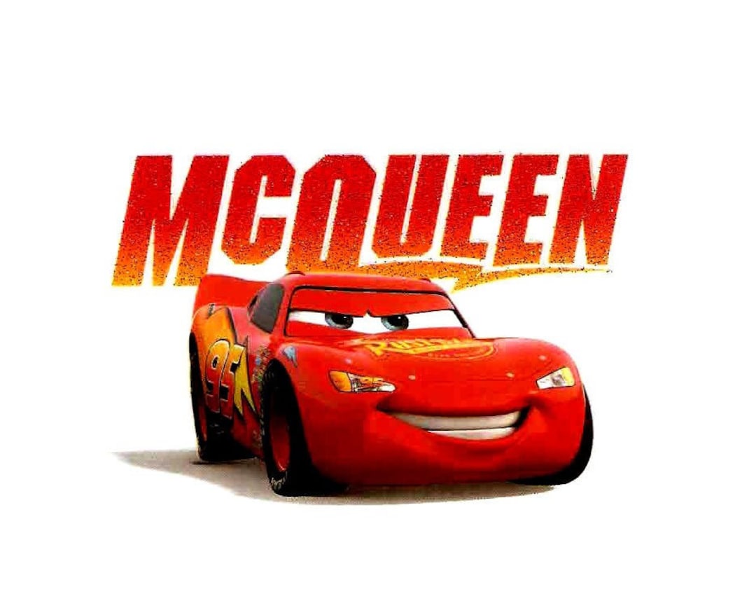 3x2 LIGHTNING Mcqueen Glitter IRON on TRANSFER Decor Etsy