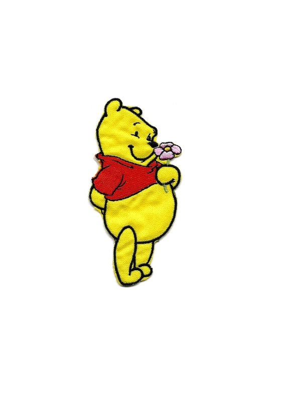 3X3" Pooh Bear Head Embroidered IRON ON PATCH Sew On Cutie Winnie Disney badge 