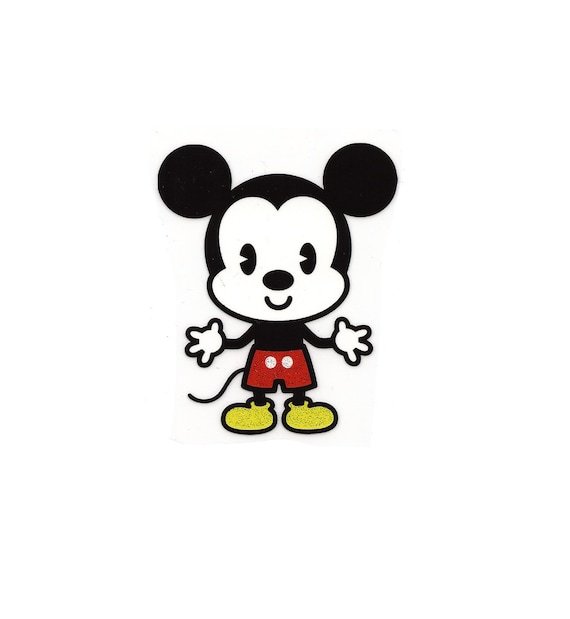 3x3 Mickey Mouse Cutie Glitter Body Feet Iron On Etsy