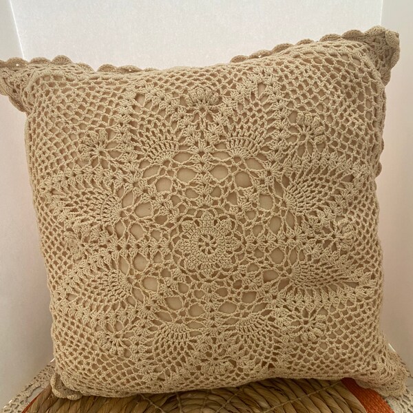 Crochet Throw Pillow Etsy