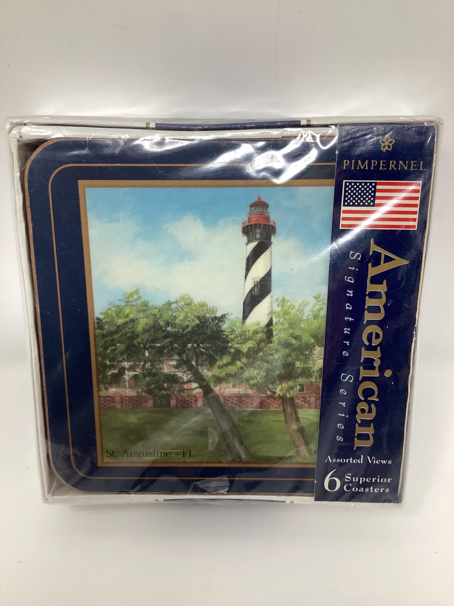 Brand New set of 6 lighthouse pimpernel coasters American signature series