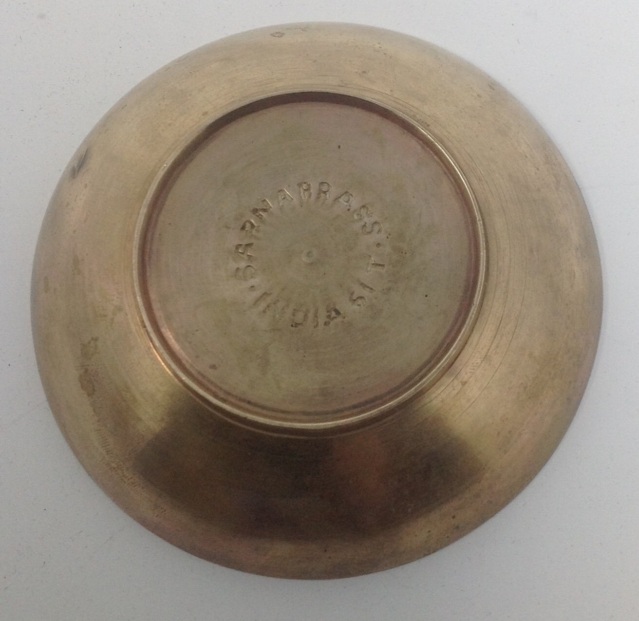 Vintage Small Brass Bowl With Floral Etching Etsy