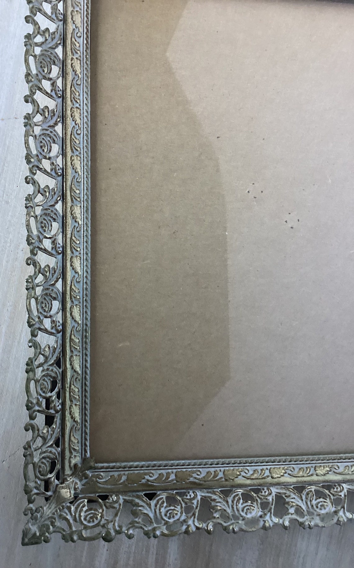 Vintage 8x10 Ornate Gold and White Picture Frame - Etsy