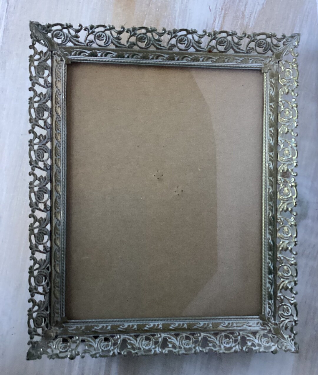 Vintage 8x10 Ornate Gold and White Picture Frame - Etsy