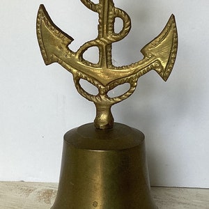 Brass anchor hand bell