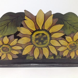 Vintage sunflower design wall pocket planter