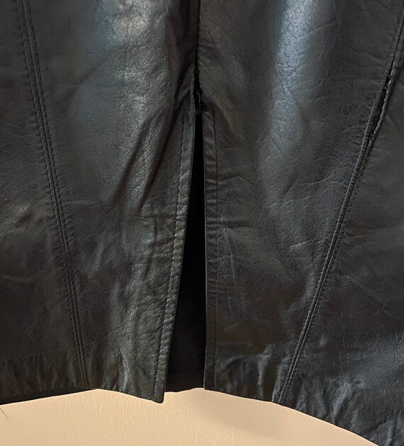 Vintage Toffs black leather skirt - image 5