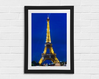 Eiffel Tower, Lights at Night, Paris, France, Iconic