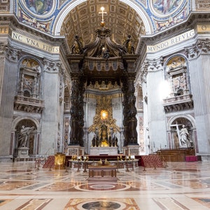 Papal Altar, St Peter&#39;s Basilica, Rome, Italy, Vatican, Catholic Art, Church Prints