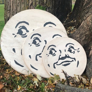 Rustic Man in the Moon Wood Sign: Farmhouse Fall Decor