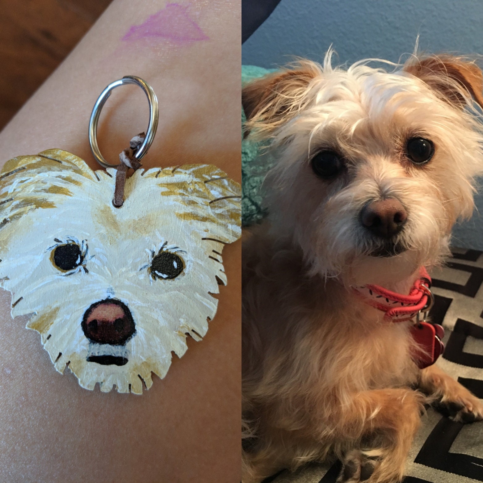 Personalized Dog Keychain Etsy