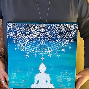 Immagine di energia spirituale su tela di Buddha, artistica e carica di energia