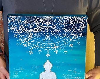 Buddha Spirituelle Kunst Leinwand energetisch aufgeladen Energiebild