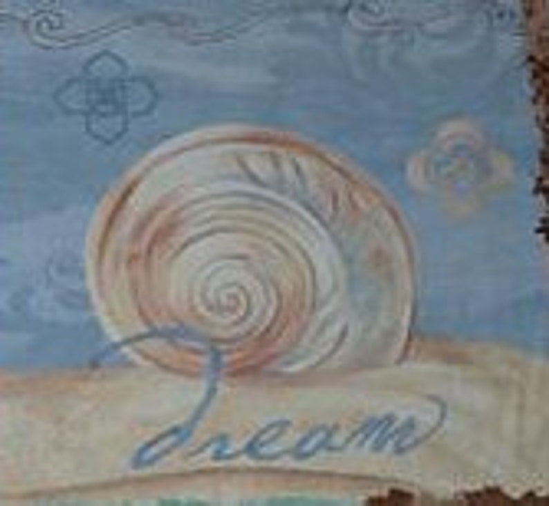 SouthSea US fabric beach shells summer blue image 2