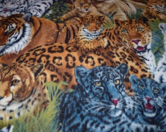 Fleece US Animals Tigers Wildcats Jenny Newland