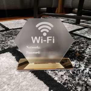 Custom Wi-Fi Home Sign with standing base