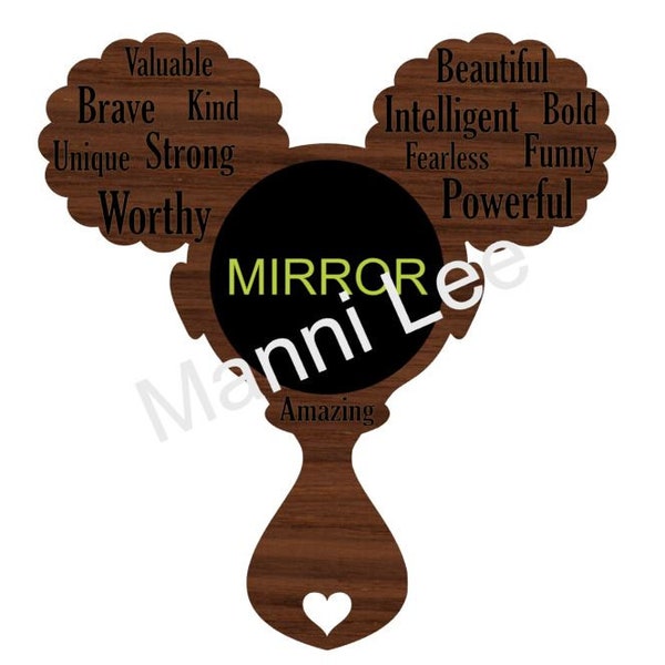 Affirmation Mirror SVG File/ Glowforge File