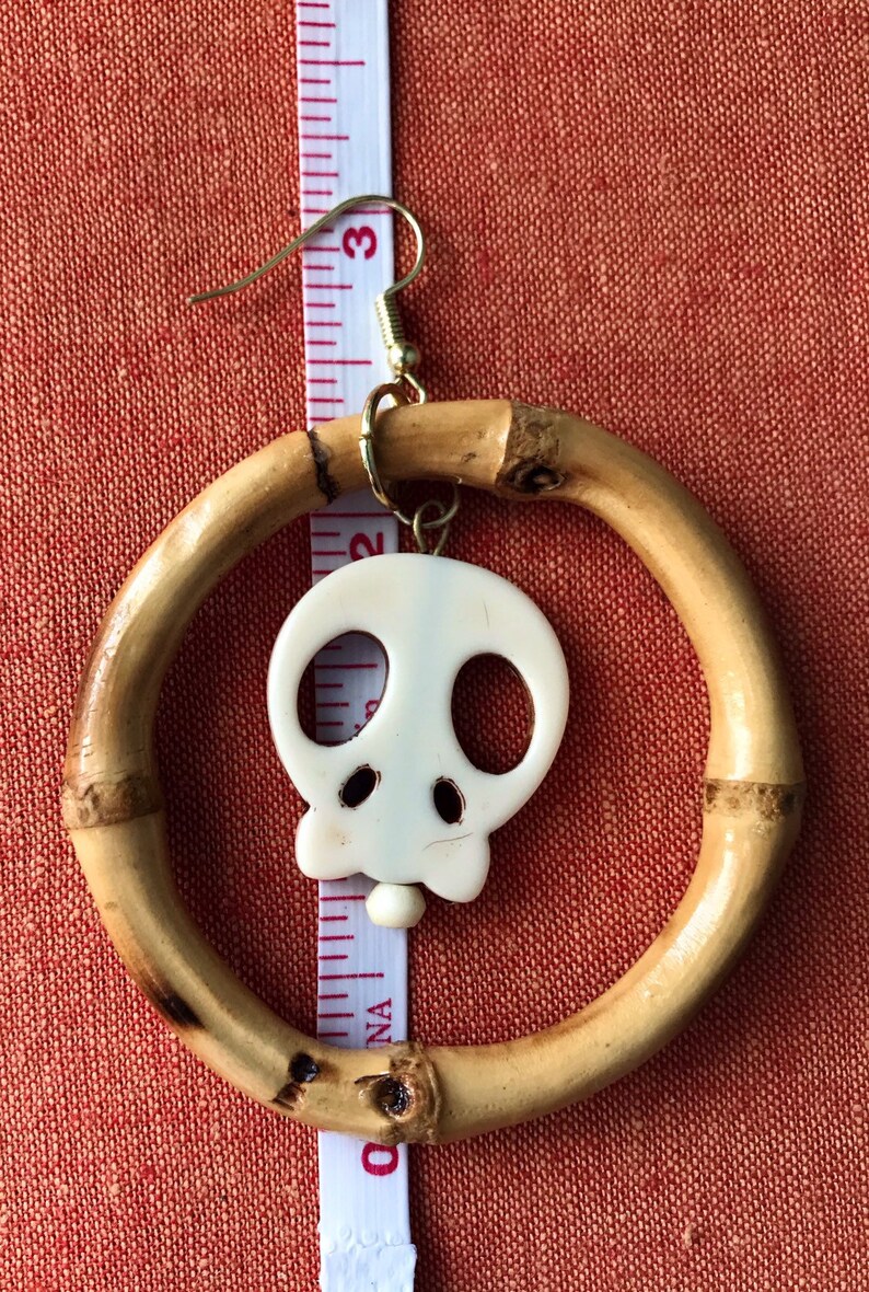 Skull in Bamboo Hoops