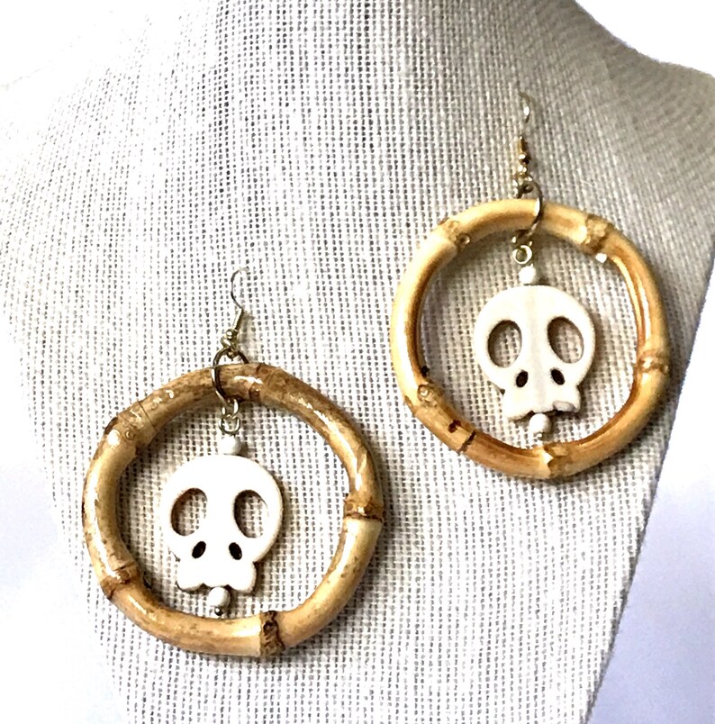 Skull in Bamboo Hoops