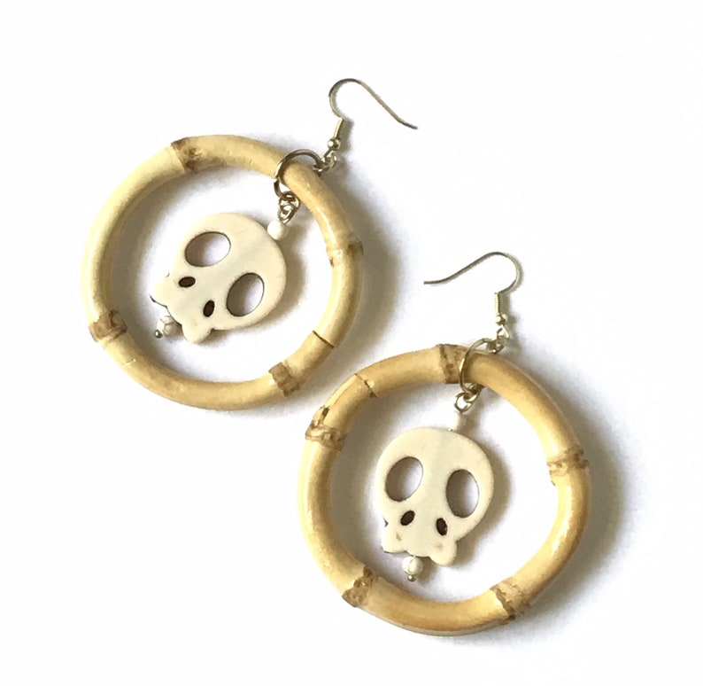 Skull in Bamboo Hoops