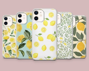 Lemon Phone Case Citrus Lime iPhone Cover for iPhone 14Pro, 13, 12, 11, XR, 7, 8, Samsung S23, S22, S21FE, A53, A14, A13, Pixel 7, 6A