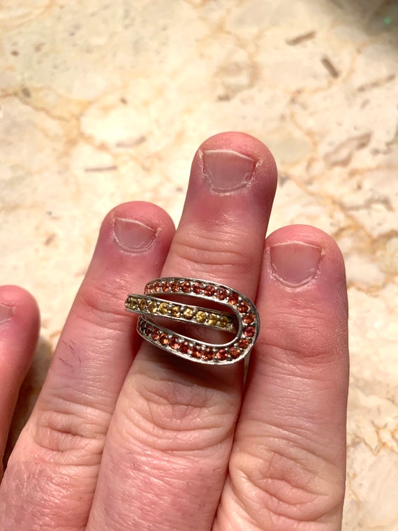 Sterling Silver Sapphire Ring 8 - image 2