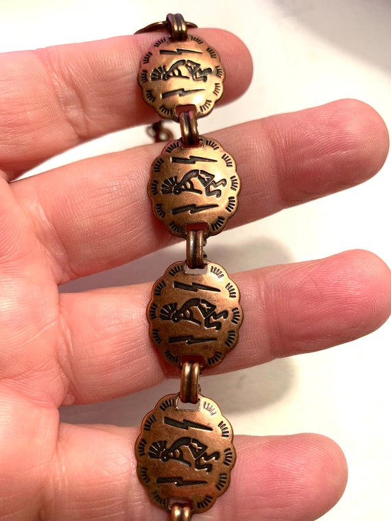 Vintage copper bracelet native Gem