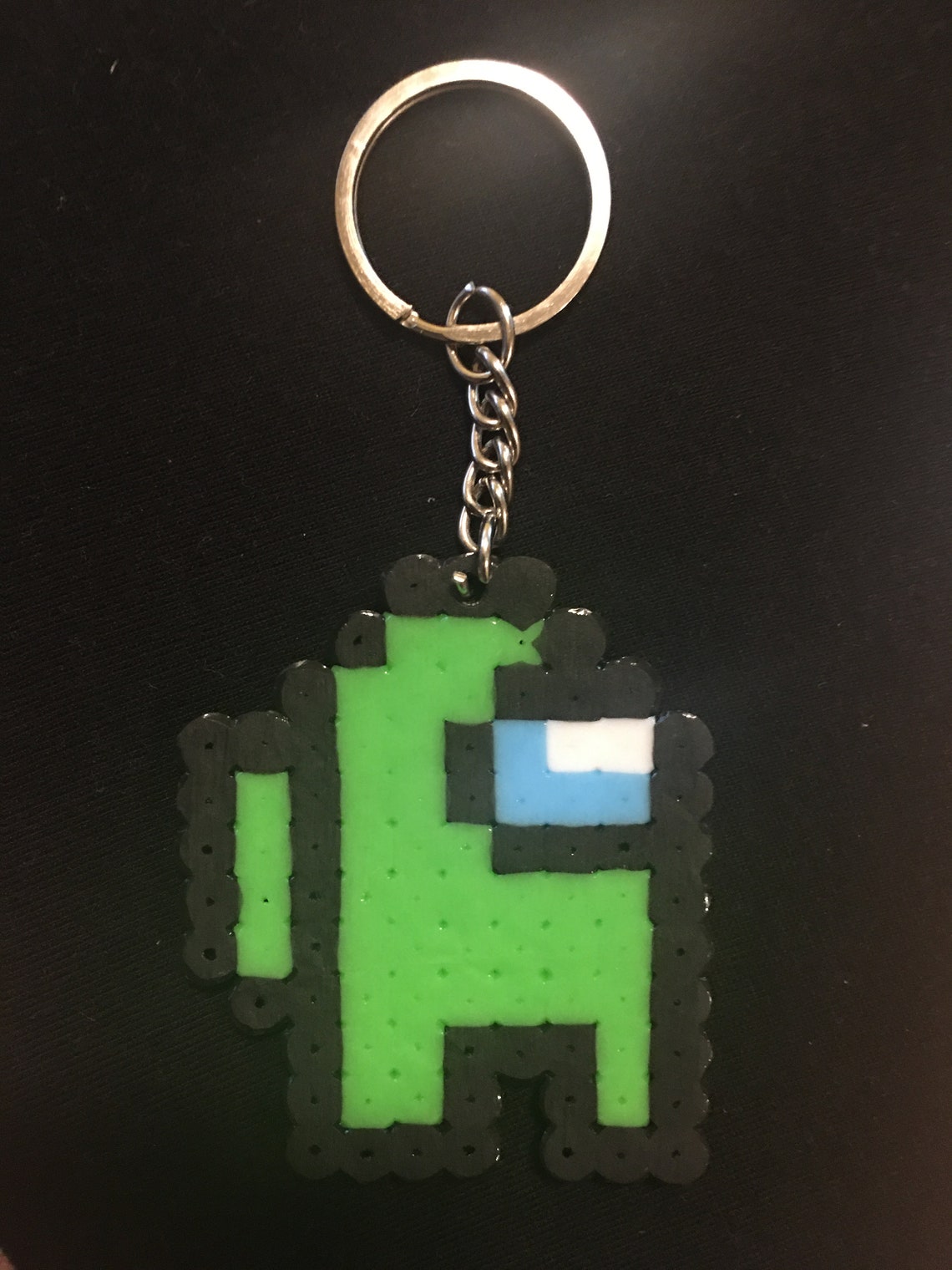 2 piece perler bead Among Us Keychains Comes with 2 Clip Etsy
