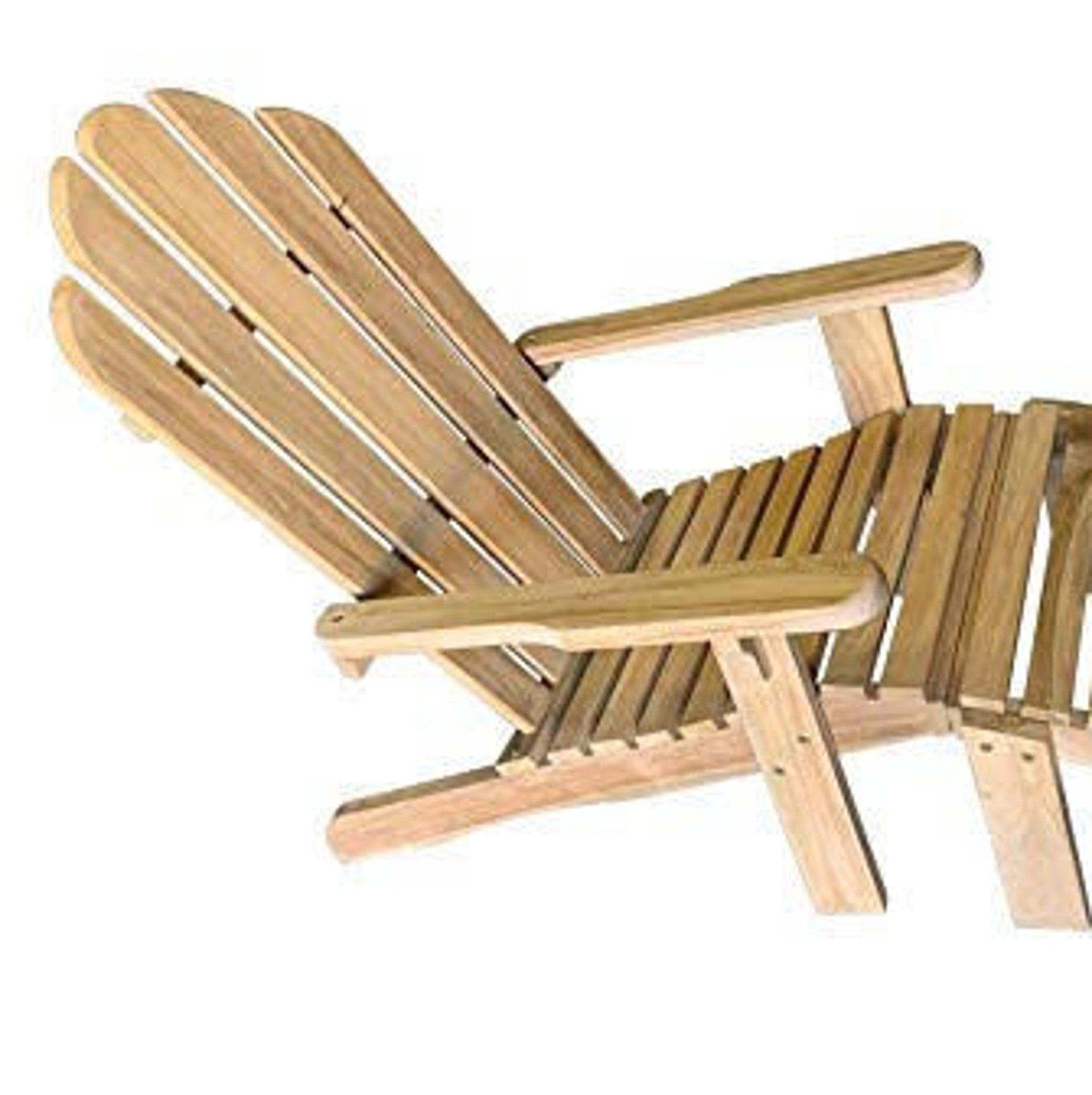 Teak Wood Adirondack Chair With Ottoman Separable Seat and Etsy