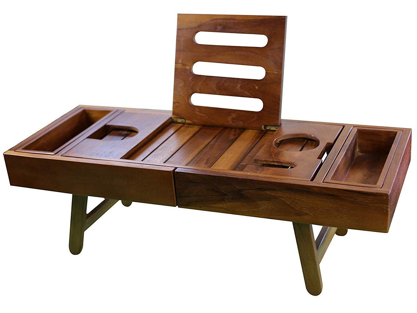 Teak Wood Luxury Bathtub Caddy Tray With Extendable Sides and Etsy