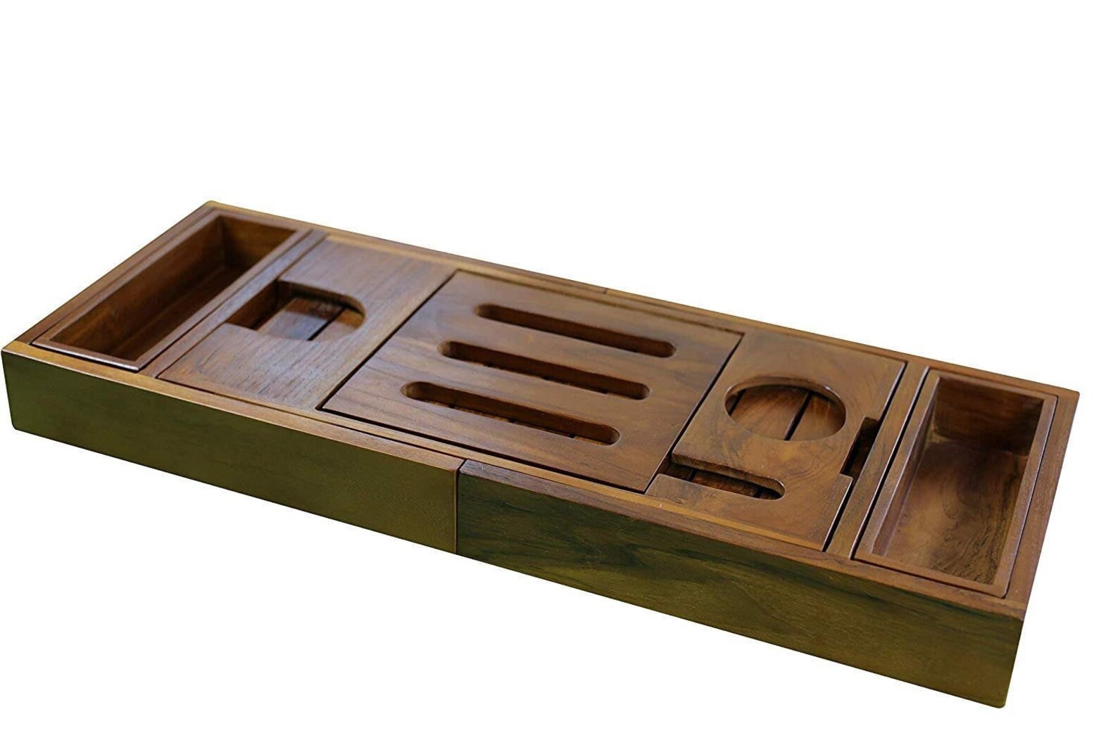 Teak Wood Luxury Bathtub Caddy Tray with Extendable Sides and Etsy