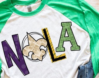 NOLA Shirt - Adult Mardi Gras Shirt - New Orleans Tee - Louisiana Shirt - Mardi Gras Outfit - Womens Graphic Tee - Fat Tuesday Shirt