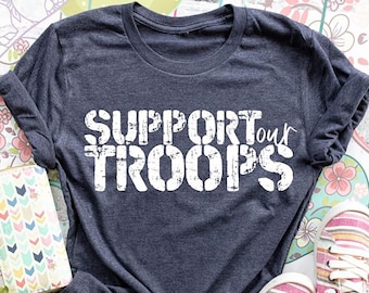 Camiseta de apoyo a nuestras tropas - Camiseta militar - Camiseta de despliegue - Camiseta de apoyo militar - Camiseta para esposa de militar - Camiseta militar