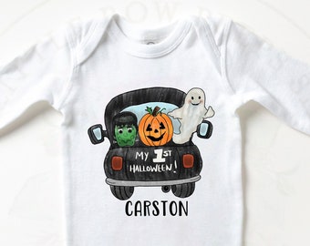 Personalized Halloween Shirts - Cute Halloween Bodysuits - My 1st Halloween - Custom Baby Halloween Costume - Newborn Baby Outfits