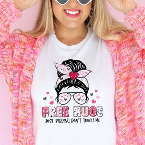 Free Hugs Shirt - Sarcastic Mom Shirt - Funny Valentines Sweater - Valentines Day Tee - Cute Valentines Shirt - Heart Shirt